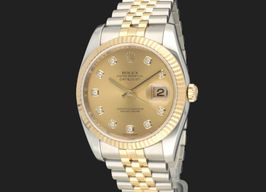 Rolex Datejust 36 116233 (2007) - Champagne dial 36 mm Gold/Steel case