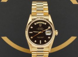 Rolex Day-Date 36 18038 (1986) - Black dial 36 mm Yellow Gold case