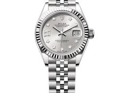 Rolex Lady-Datejust 279174 (2025) - Zilver wijzerplaat 28mm Staal