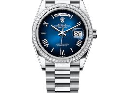 Rolex Day-Date 36 128396TBR (2025) - Blauw wijzerplaat 36mm Platina