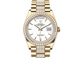 Rolex Day-Date 36 128348RBR (2025) - Wit wijzerplaat 36mm Geelgoud