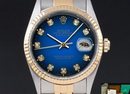 Rolex Datejust 36 16233 (1993) - Blauw wijzerplaat 36mm Goud/Staal