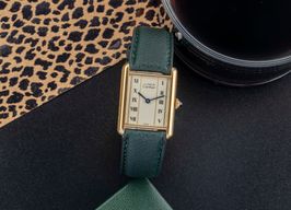 Cartier Tank Vermeil 590005 (1990) - Champagne wijzerplaat 23mm Goud/Staal