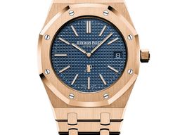 Audemars Piguet Royal Oak Jumbo 15202OR.OO.1240OR.01 (2025) - Blue dial 39 mm Rose Gold case