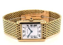 Cartier Tank 8105 (Unknown (random serial)) - White dial 23 mm Yellow Gold case