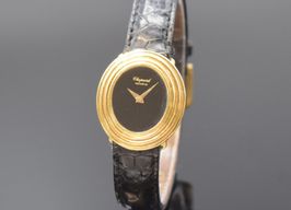 Chopard Vintage 5045 (1976) - Zwart wijzerplaat 28mm Geelgoud