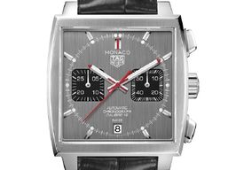 TAG Heuer Monaco Calibre 12 CAW211J.FC6476 (2024) - Grijs wijzerplaat 39mm Staal