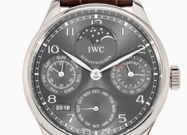 IWC Portuguese Perpetual Calendar IW502218 (2008) - Grijs wijzerplaat 42mm Witgoud