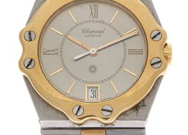 Chopard St. Moritz 8023 (1990) - Grijs wijzerplaat 32mm Goud/Staal