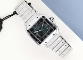 Cartier Santos WSSA0061 (2024) - Green dial 35 mm Steel case