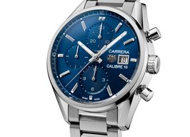 TAG Heuer Carrera Calibre 16 CBK2112.BA0715 (2025) - Blauw wijzerplaat 41mm Staal