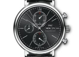 IWC Portofino Chronograph IW391029 (2023) - Zwart wijzerplaat 42mm Staal