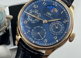 IWC Portuguese Perpetual Calendar IW503312 (2024) - Blauw wijzerplaat 44mm Roségoud