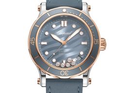 Chopard Happy Sport 278587-6001 (2022) - Grijs wijzerplaat 40mm Goud/Staal