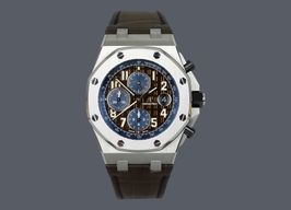 Audemars Piguet Royal Oak Offshore Chronograph 26470ST.OO.A099CR.01.A (Onbekend (willekeurig serienummer)) - Bruin wijzerplaat 42mm Staal