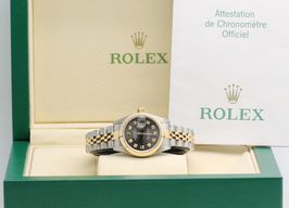 Rolex Lady-Datejust 79173 (2005) - Grey dial 26 mm Gold/Steel case