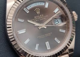 Rolex Day-Date 40 228235 (2018) - Brown dial 40 mm Rose Gold case