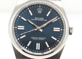 Rolex Oyster Perpetual 41 124300 (2020) - Blauw wijzerplaat 41mm Staal