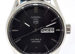 TAG Heuer Carrera Calibre 5 WAR201A-1 (Unknown (random serial)) - Black dial 41 mm Steel case
