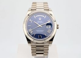 Rolex Day-Date 40 228239 (2021) - Blue dial 40 mm White Gold case