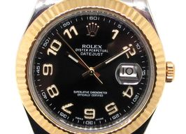 Rolex Datejust II 116333 (2010) - Black dial 41 mm Gold/Steel case