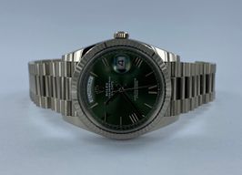 Rolex Day-Date 40 228239 (2021) - Green dial 40 mm White Gold case