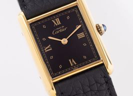 Cartier Tank 59005 (1990) - Zwart wijzerplaat 31mm Zilver