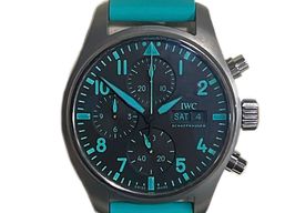 IWC Pilot Chronograph IW388108 (2024) - Zwart wijzerplaat 41mm Titanium