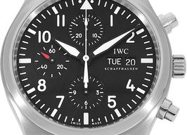 IWC Pilot Chronograph IW377710 (Onbekend (willekeurig serienummer)) - Zwart wijzerplaat 43mm Staal