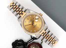 Rolex Datejust 36 16233 (Unknown (random serial)) - Gold dial 36 mm Gold/Steel case