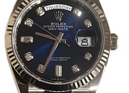 Rolex Day-Date 36 128239 (2024) - Blue dial 36 mm White Gold case