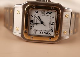 Cartier Santos 2961 (Unknown (random serial)) - White dial 28 mm Gold/Steel case