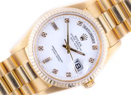 Rolex Day-Date 36 18238 (1989) - White dial 36 mm Yellow Gold case