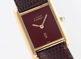 Cartier Tank 6-81006 (1980) - Rood wijzerplaat Onbekend Zilver