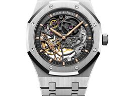 Audemars Piguet Royal Oak Double Balance Wheel Openworked 15407ST.OO.1220ST.01 (2025) - Transparant wijzerplaat 41mm Staal
