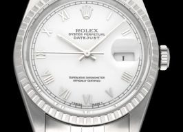 Rolex Datejust 36 16220 (2005) - Zilver wijzerplaat 36mm Staal