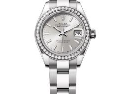Rolex Lady-Datejust 279384RBR (2025) - Zilver wijzerplaat 28mm Staal