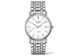 Longines Présence L4.921.4.12.6 (2024) - White dial 39 mm Steel case