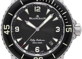 Blancpain Fifty Fathoms 5015-12B30-B52A (2023) - Zwart wijzerplaat 45mm Titanium