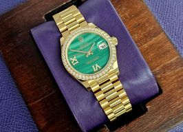 Rolex Datejust 31 278288RBR (2021) - Green dial 31 mm Yellow Gold case