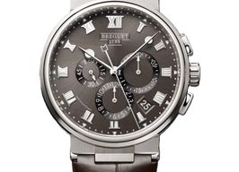 Breguet Marine 5527TI/G2/9WV (2026) - Grijs wijzerplaat 42mm Titanium