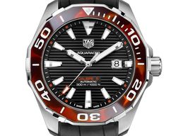 TAG Heuer Aquaracer 300M WAY201N.FT6177 (2024) - Zwart wijzerplaat 43mm Staal