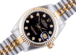 Rolex Lady-Datejust 69173 (1990) - Black dial 26 mm Gold/Steel case
