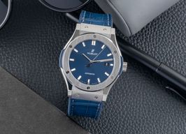 Hublot Classic Fusion Blue 542.NX.7170.LR (Unknown (random serial)) - Blue dial 42 mm Titanium case