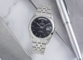 Tudor Prince Date 76200 (Onbekend (willekeurig serienummer)) - Zwart wijzerplaat 36mm Staal