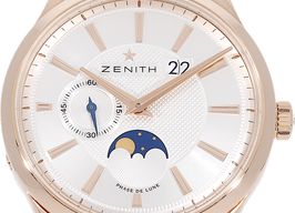 Zenith Captain Moonphase 18.2140.691/02.C498 (Unknown (random serial)) - Silver dial 40 mm Rose Gold case