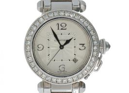 Cartier Pasha WJPA0009 (Unknown (random serial)) - Silver dial 32 mm White Gold case