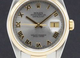 Rolex Datejust 36 16203 (2001) - Grijs wijzerplaat 36mm Goud/Staal