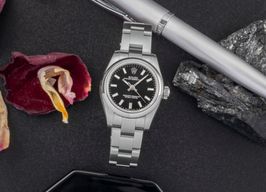Rolex Oyster Perpetual 26 176200 (Onbekend (willekeurig serienummer)) - Zwart wijzerplaat 26mm Staal