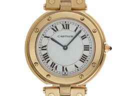 Cartier Santos 8191 (1982) - Wit wijzerplaat 27mm Geelgoud
